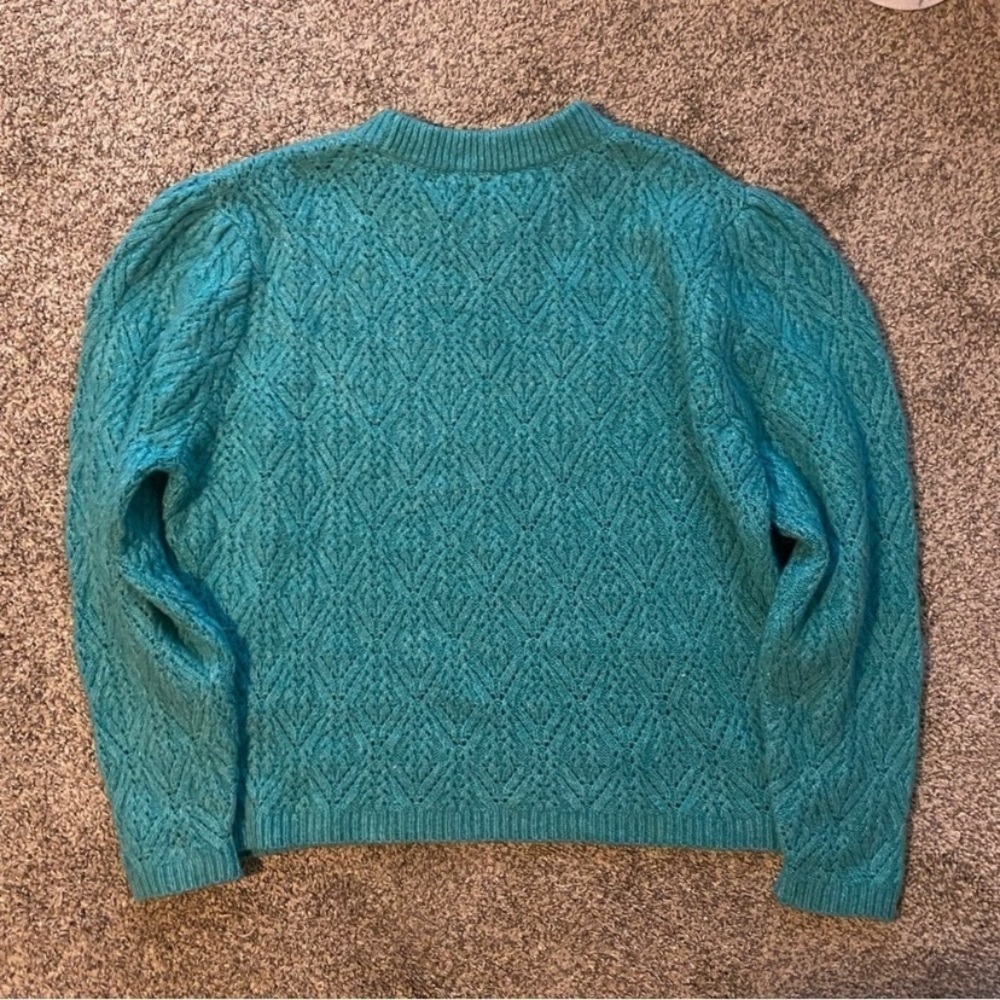 ASOS Teal Cable Knit Sweater - Picture 3 of 8